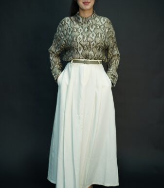 Ensemble Chemise Viscose Serpent + Jupe Laine