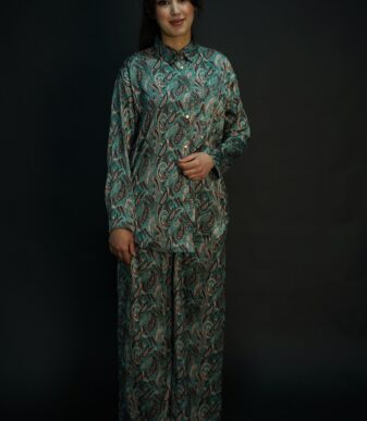 Ensemble Chemise + Pantalon - Satin Mat Imprime