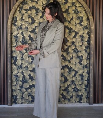 Ensemble Veste + Chemise + Pantalon - Laine & Viscose Serpent