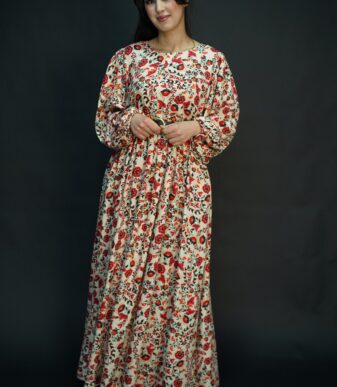 Robe Longue - Crepe Imprime Floral