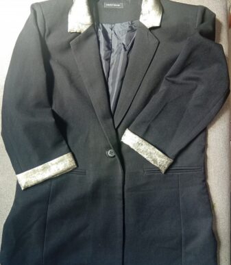 Veste Costume Uni - Noir & Or